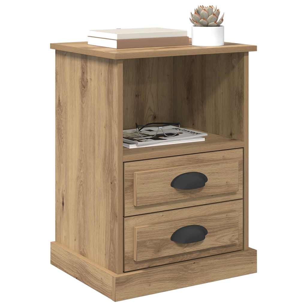 Bedside Cabinet with Drawer 2 pcs Artisan oak 43 x 36 x 60 cm