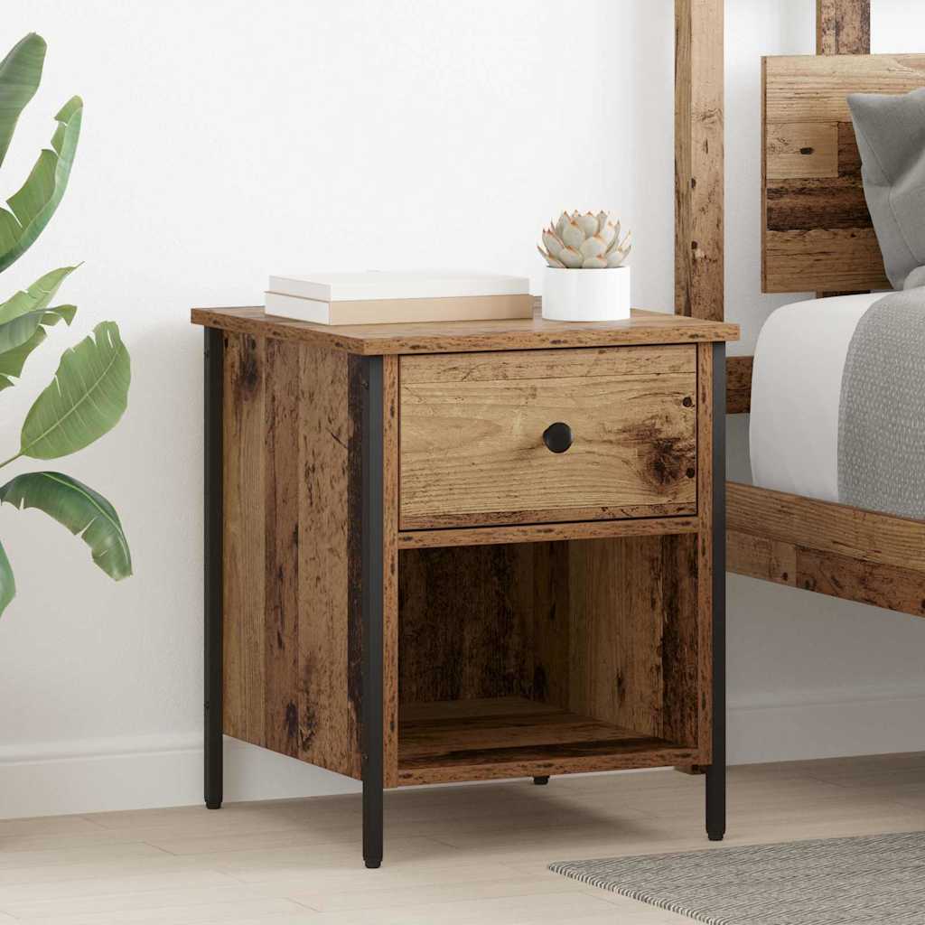 Bedside Cabinet 2 pcs Old wood 40 x 42 x 50 cm Engineered wood