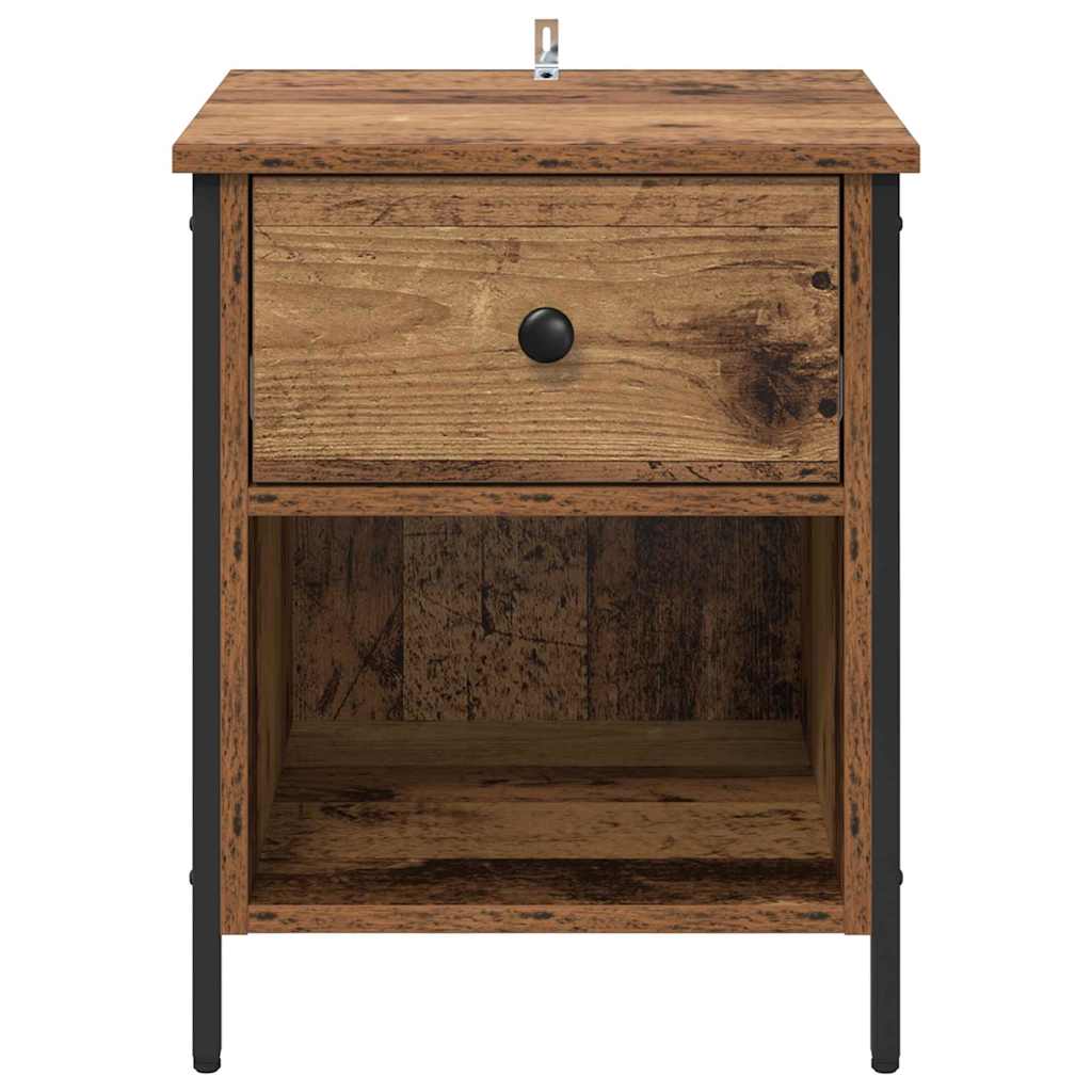 Bedside Cabinet 2 pcs Old wood 40 x 42 x 50 cm Engineered wood