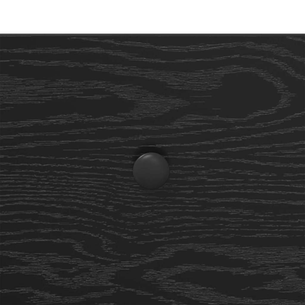 Bedside Cabinet Black oak 40 x 42 x 50 cm Engineered wood