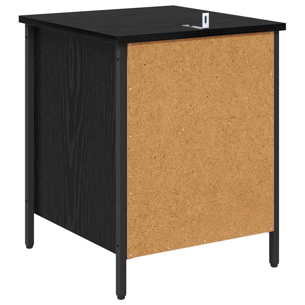 Bedside Cabinet Black oak 40 x 42 x 50 cm Engineered wood