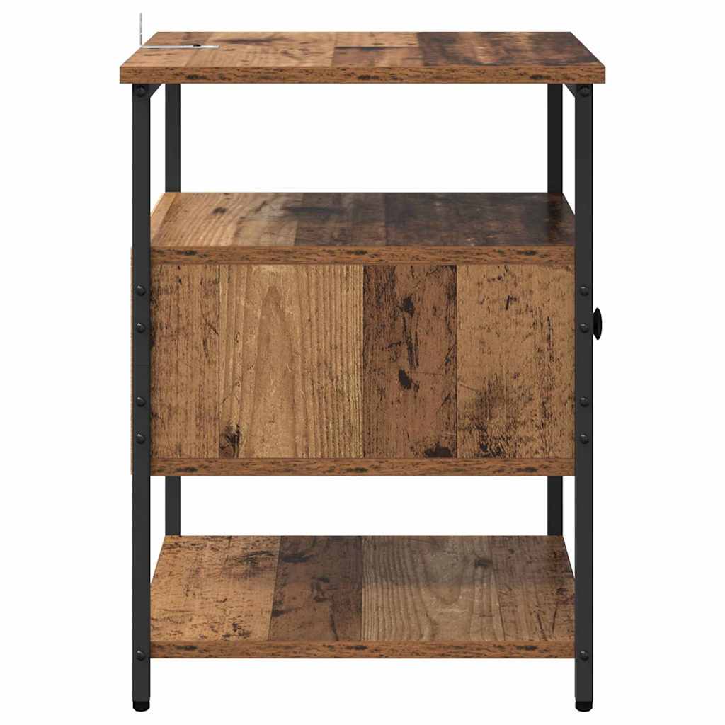 Bedside Cabinet 2 pcs Old wood 40 x 42 x 56 cm Engineered wood