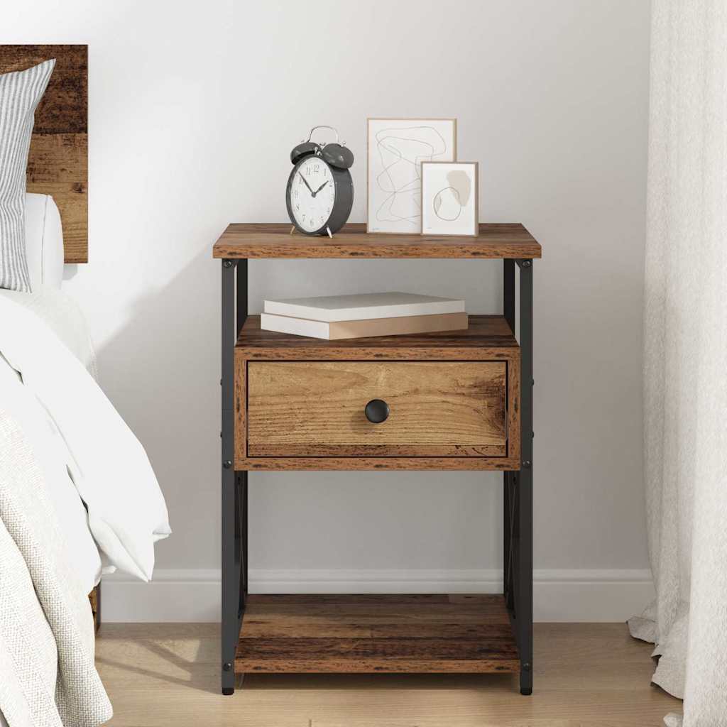 Bedside Cabinet Old wood 40 x 42 x 55 cm Engineered wood