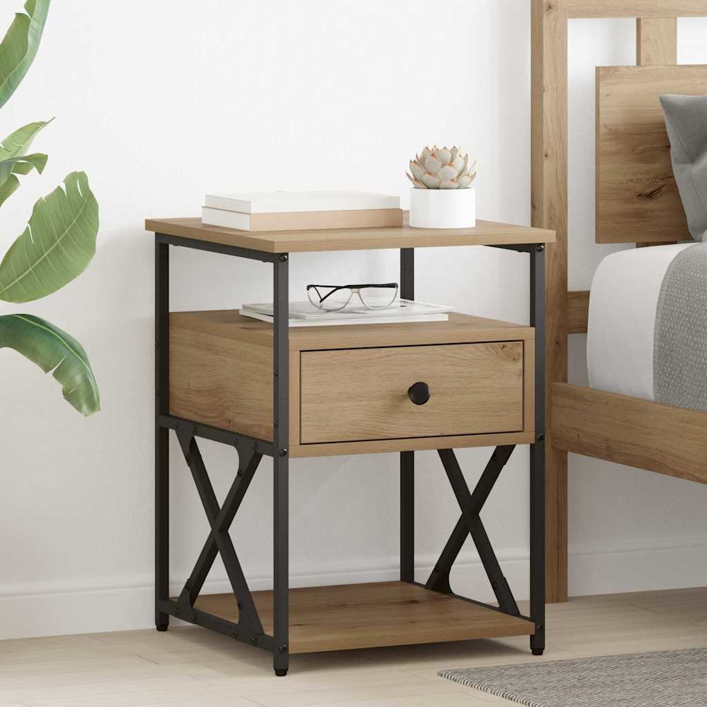 Bedside Cabinet Artisan oak 40 x 42 x 55 cm Engineered wood