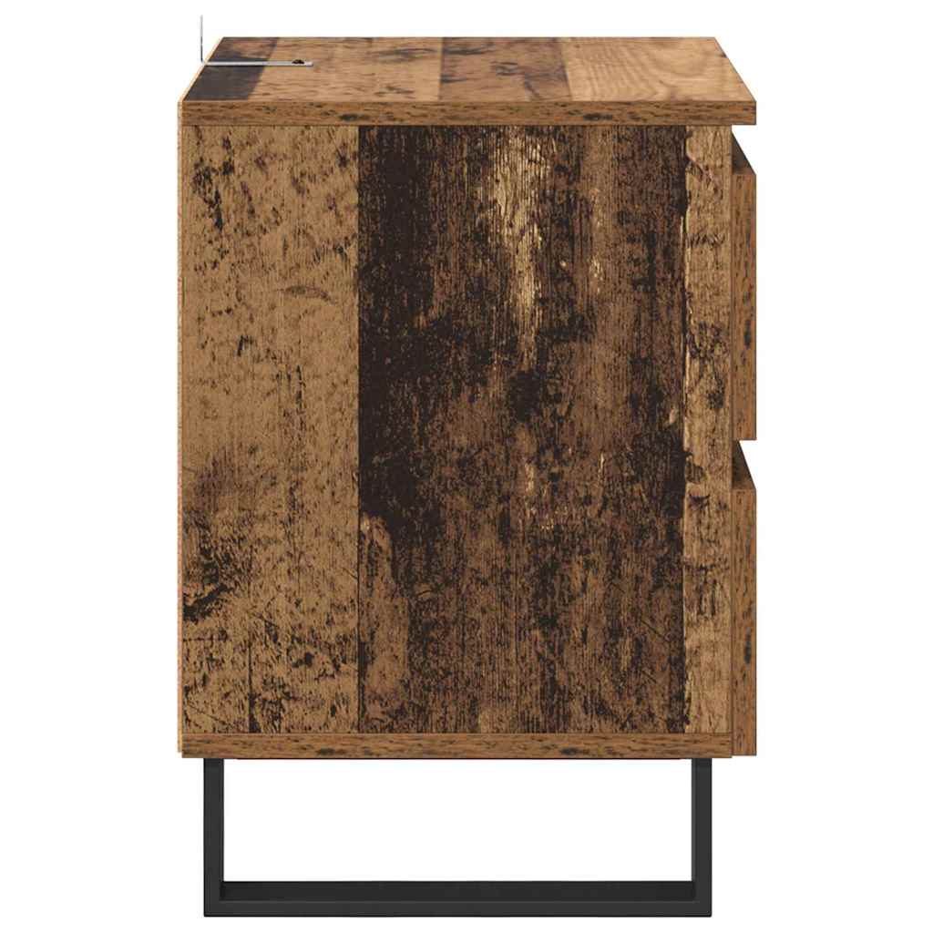Bedside Cabinet 2 pcs Old wood 40 x 35 x 50 cm Engineered wood