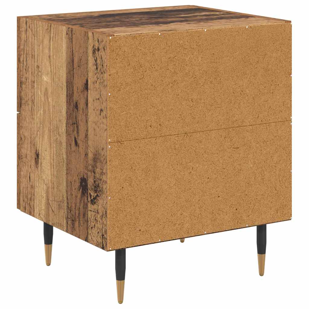 Bedside Cabinet with Drawer 2 pcs Old wood 40 x 35 x 47.5 cm