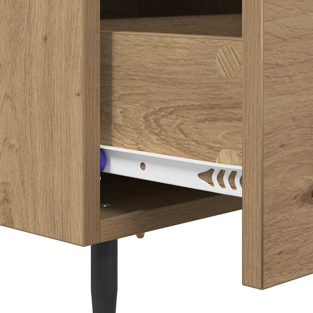Bedside Cabinet with Drawer 2 pcs Artisan oak 40 x 35 x 47.5 cm