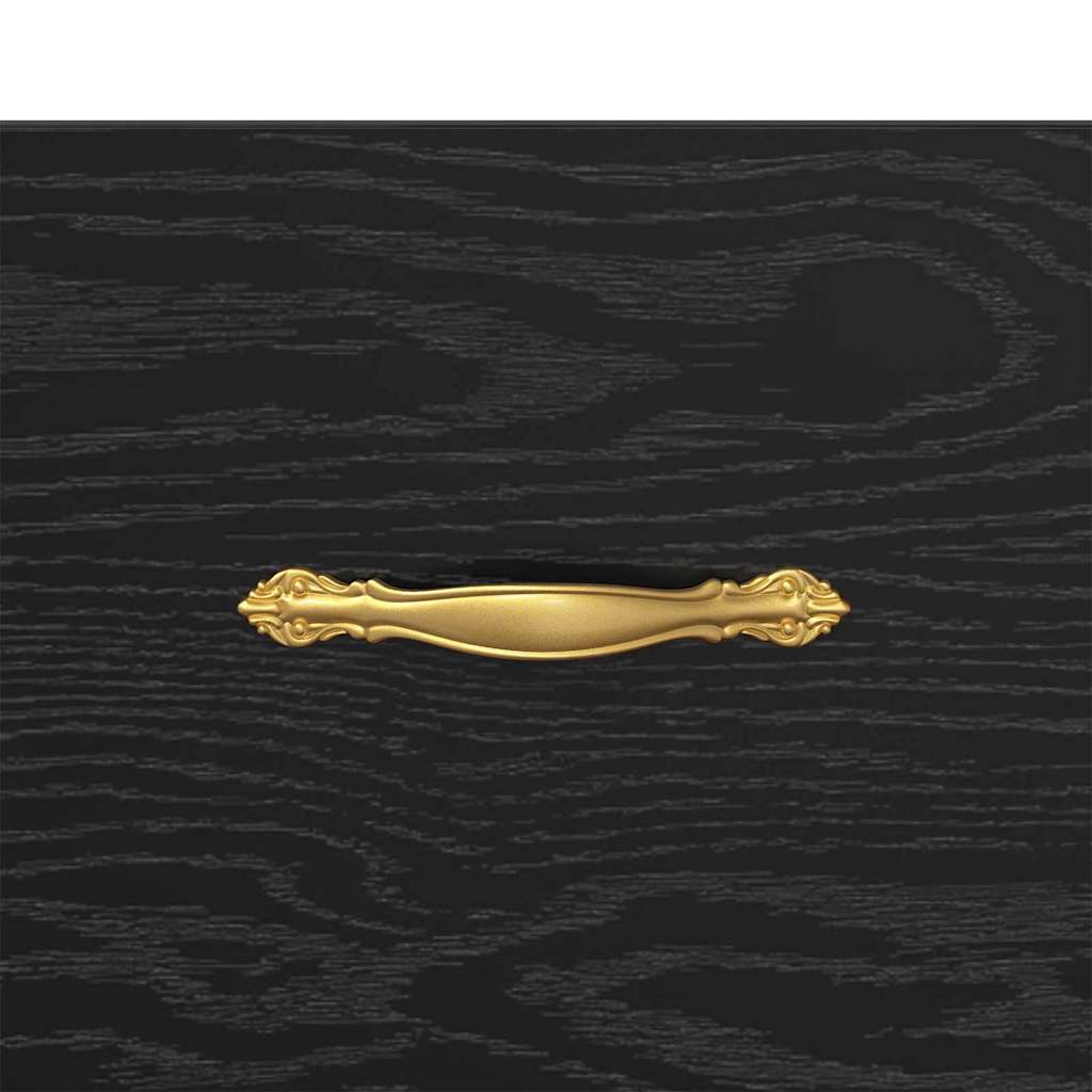 Bedside Cabinet Black oak 40 x 35 x 47.5 cm Engineered wood