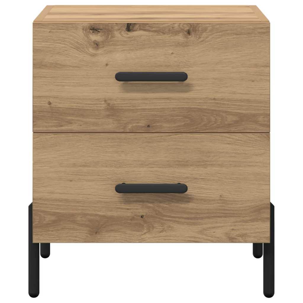 Bedside Cabinet with Drawer 2 pcs Artisan oak 40 x 35 x 47.5 cm
