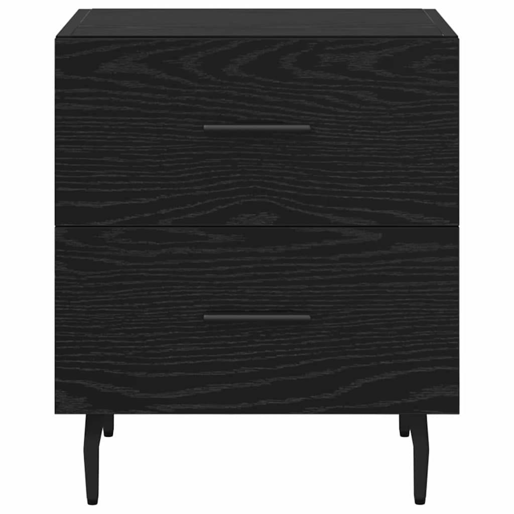 Bedside Cabinet Black oak 40 x 35 x 47.5 cm Engineered wood