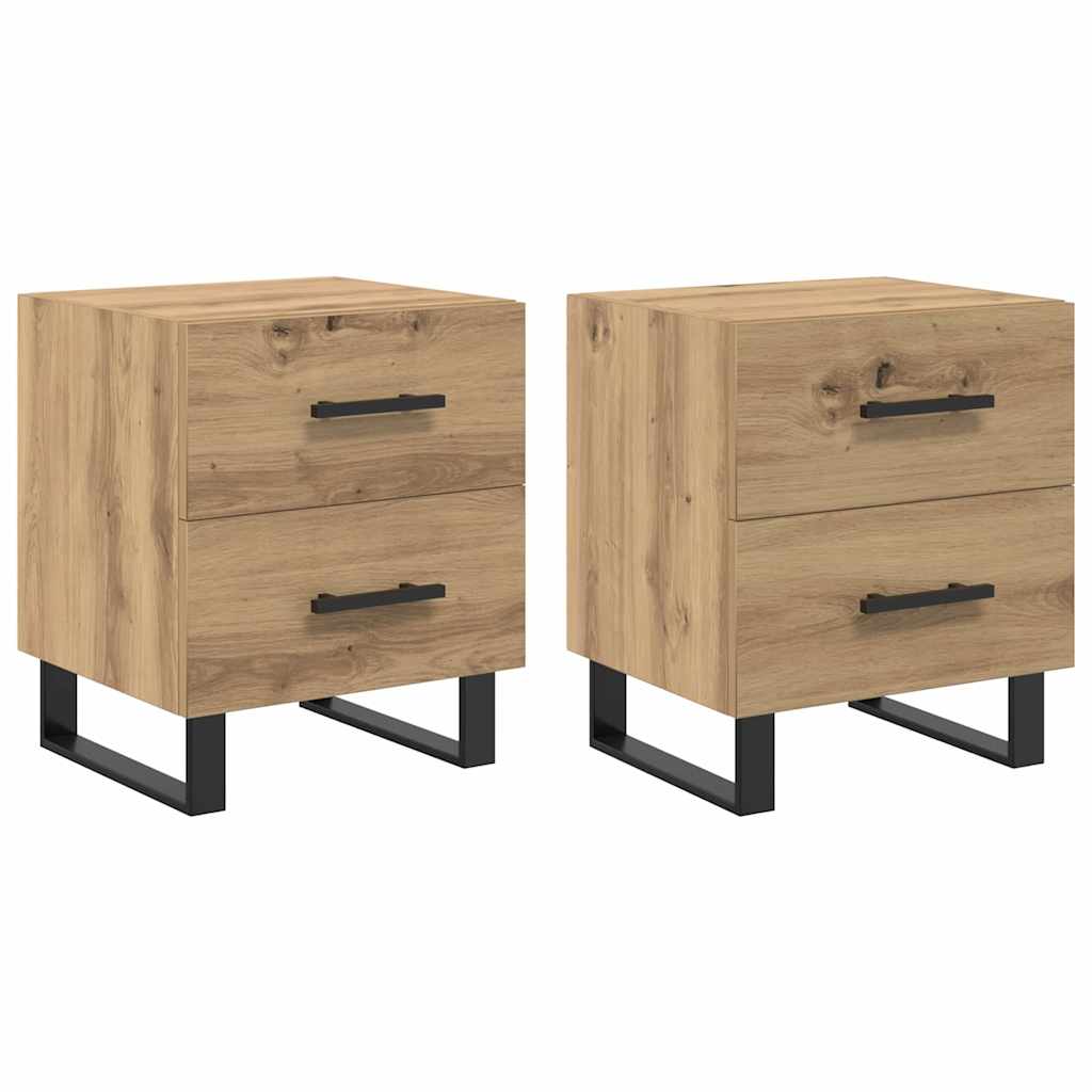 Bedside Cabinets 2 pcs Artisan oak 40 x 35 x 47.5 cm
