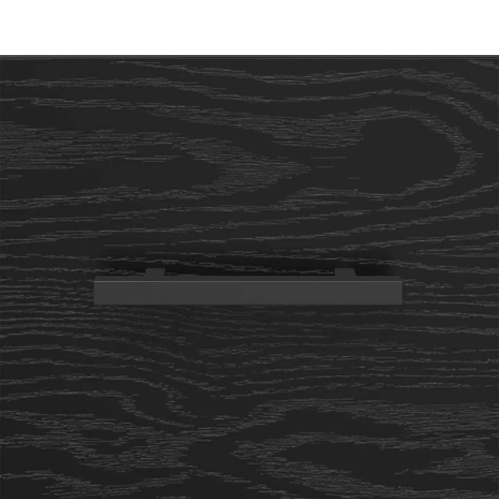 Bedside Cabinet Black oak 40 x 35 x 47.5 cm Engineered wood