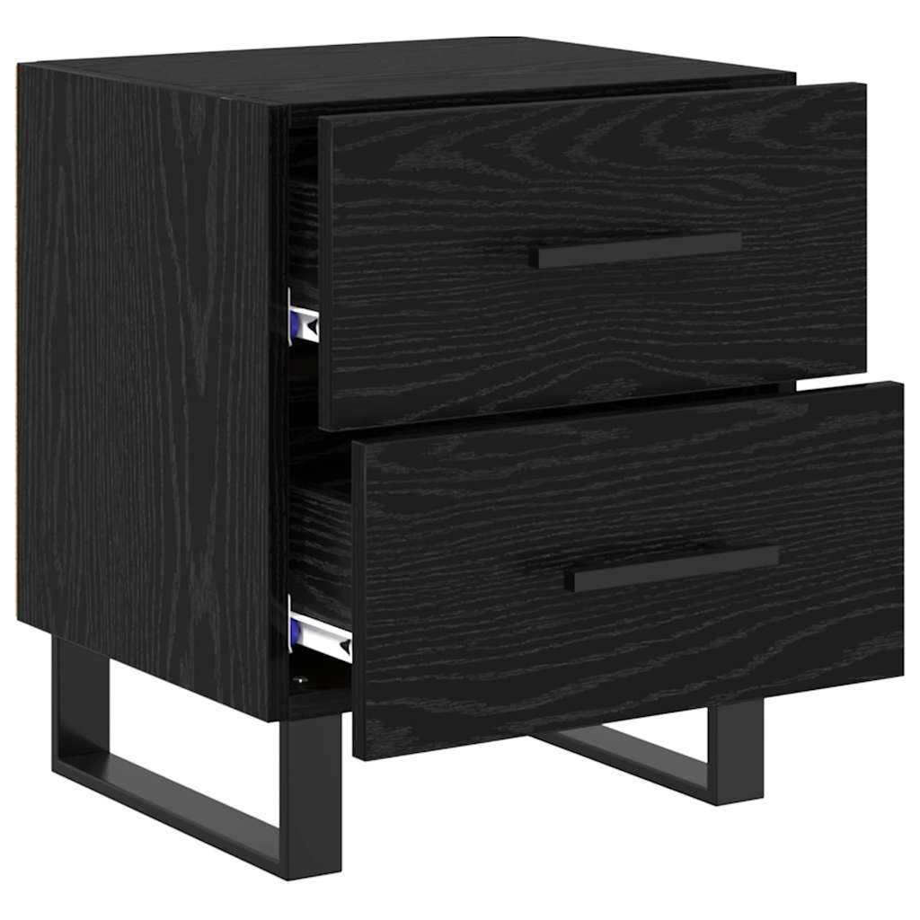 Bedside Cabinets with Drawer 2 pcs Black oak 40 x 35 x 47.5 cm