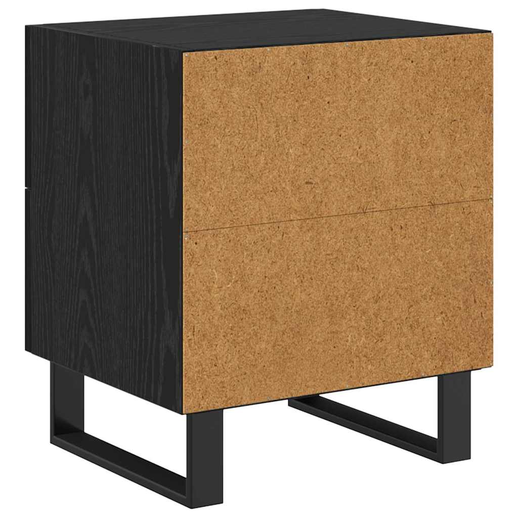Bedside Cabinets with Drawer 2 pcs Black oak 40 x 35 x 47.5 cm