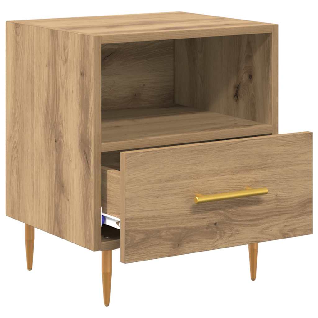 Bedside Table 2 pcs Brown 40 x 35 x 47.5 cm Engineered wood