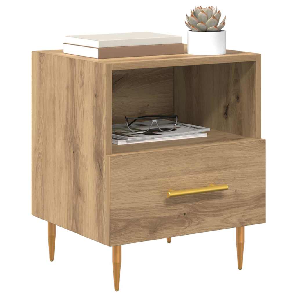Bedside Table 2 pcs Brown 40 x 35 x 47.5 cm Engineered wood