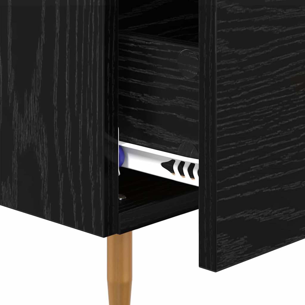 Bedside Table Black 40 x 35 x 47.5 cm Engineered wood