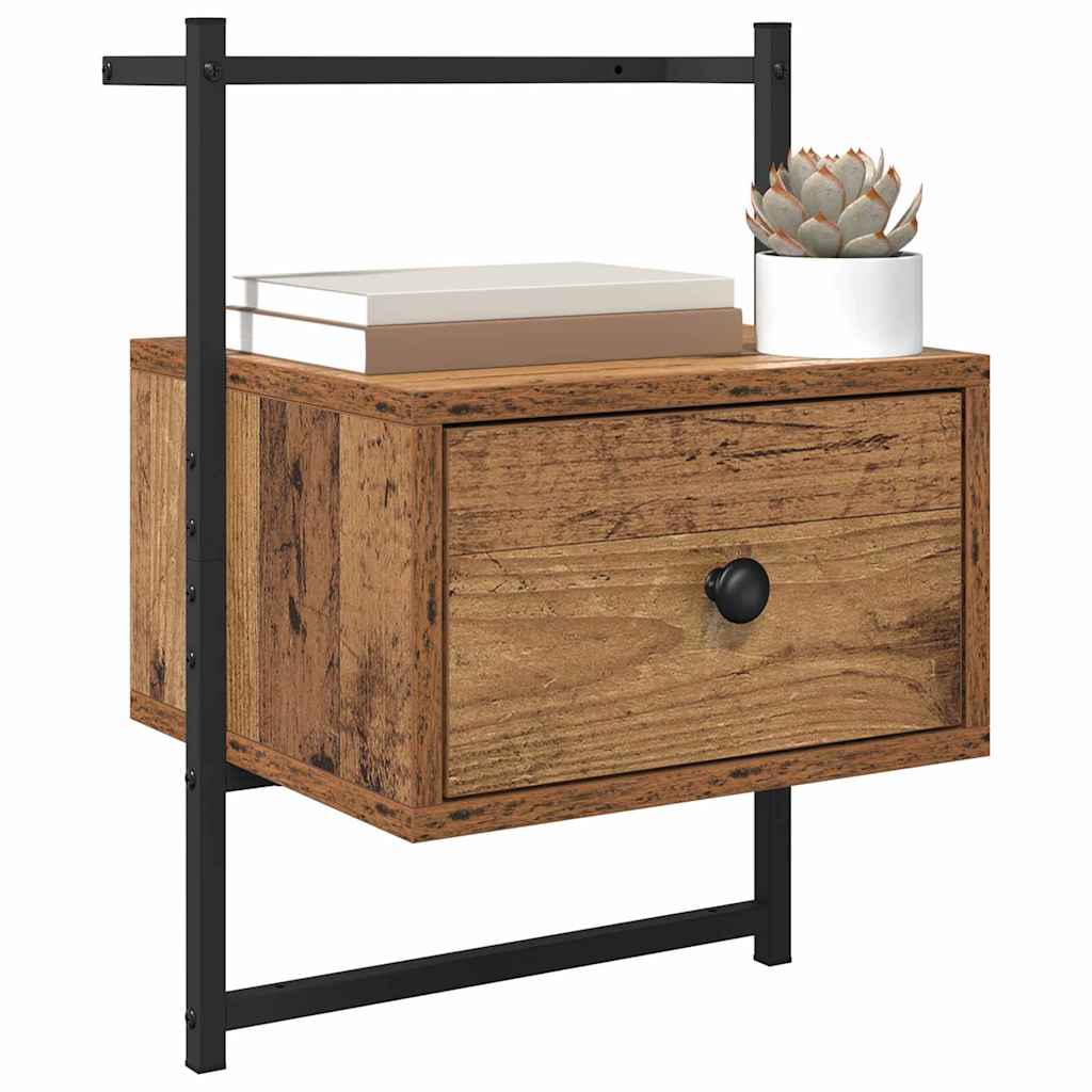 Bedside Cabinet 2 pcs Old wood 35 x 30 x 51 cm Engineered wood