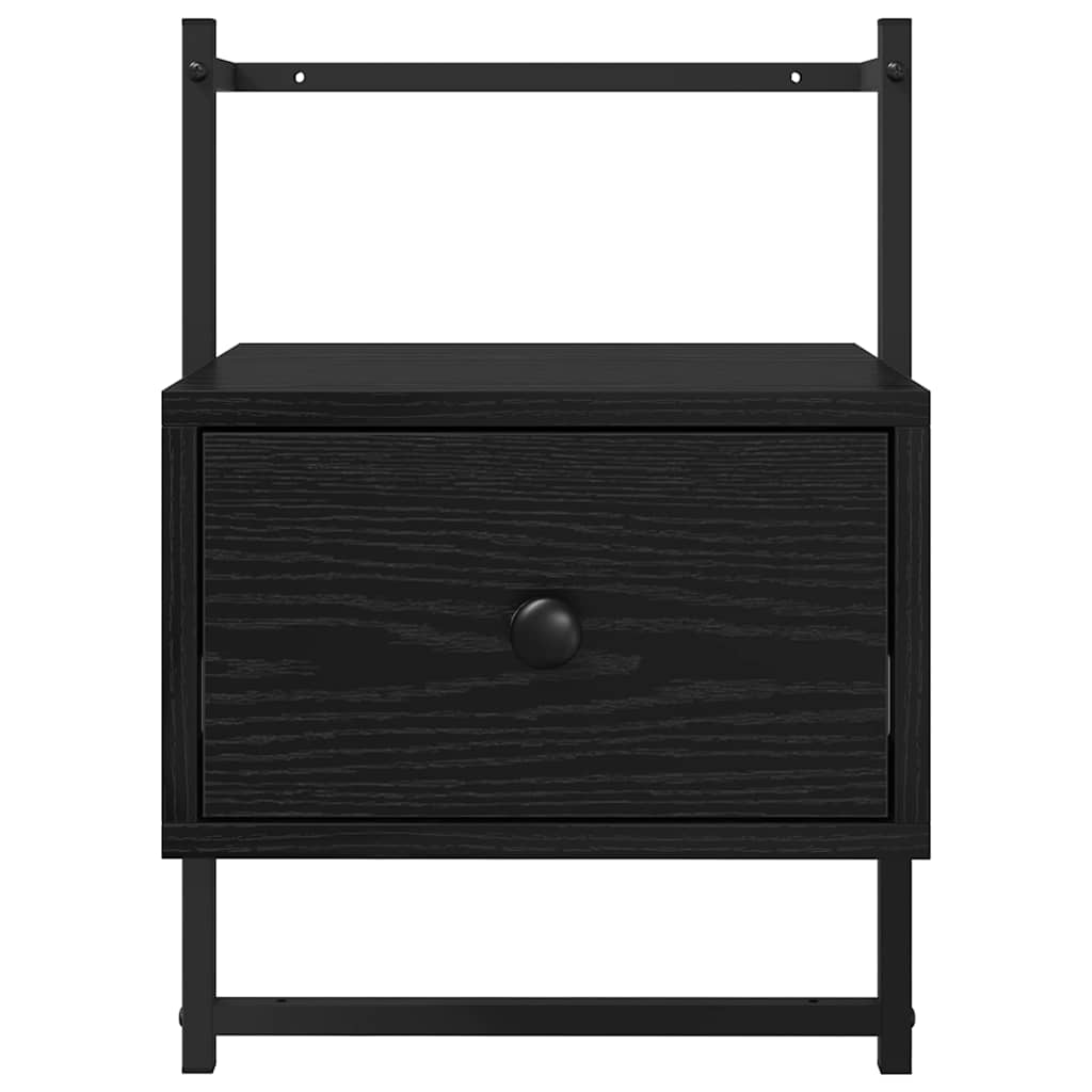 Bedside Cabinet Black oak 35 x 30 x 51 cm Engineered wood