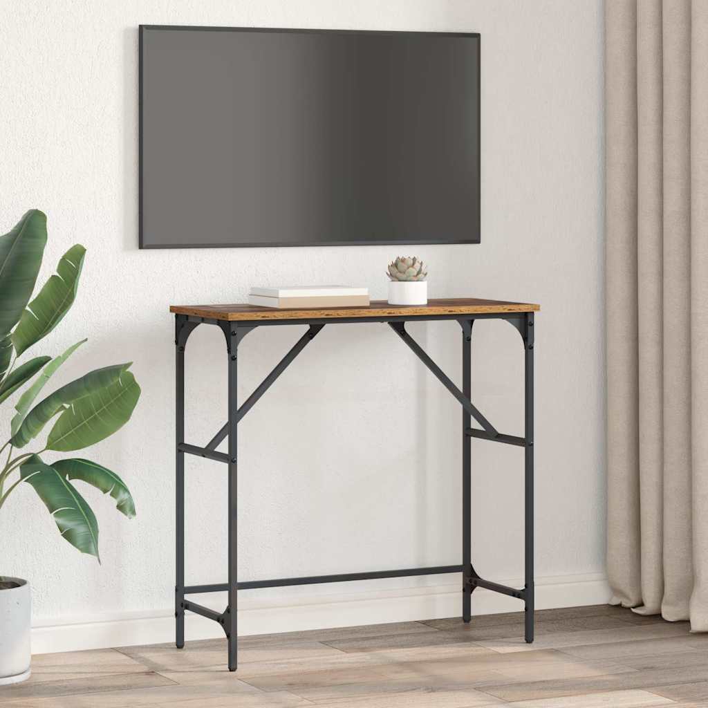 Console Table Old wood 75 x 32 x 75 cm Engineered Wood