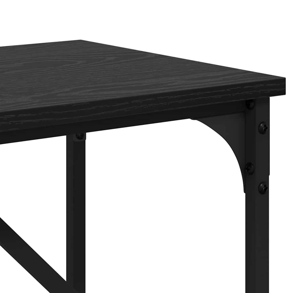 Console Table Black oak 75 x 32 x 75 cm Engineered Wood
