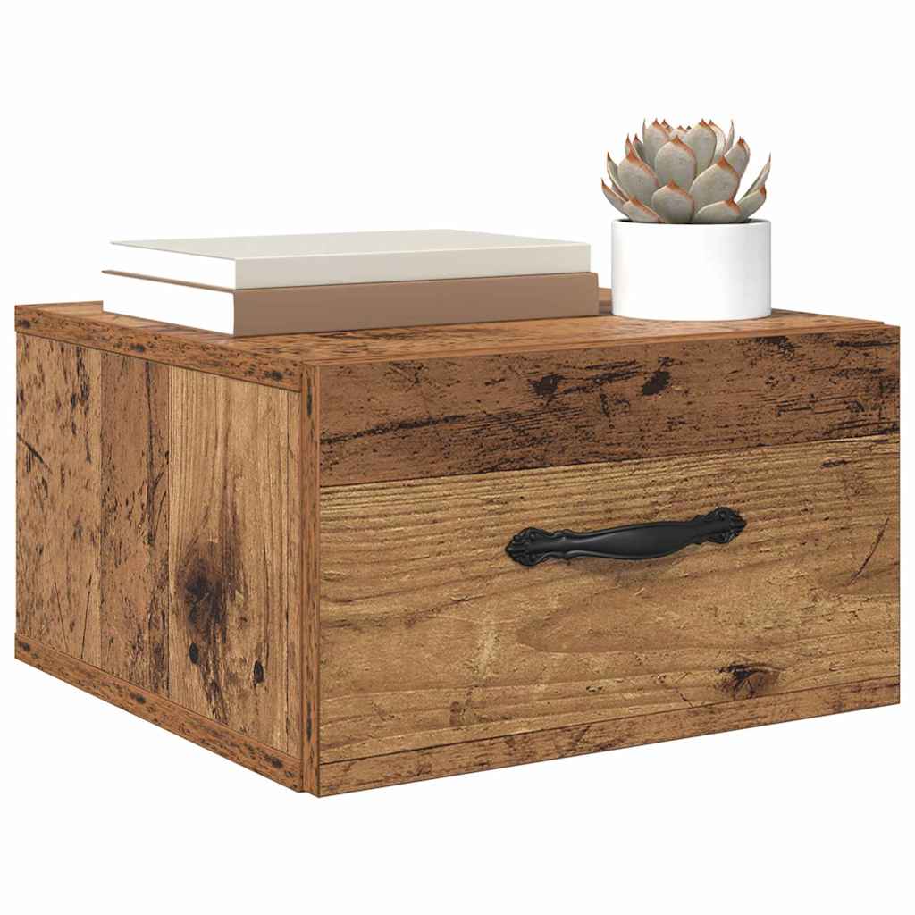 Bedside Cabinet 2 pcs Old wood 35 x 35 x 20 cm Engineered wood