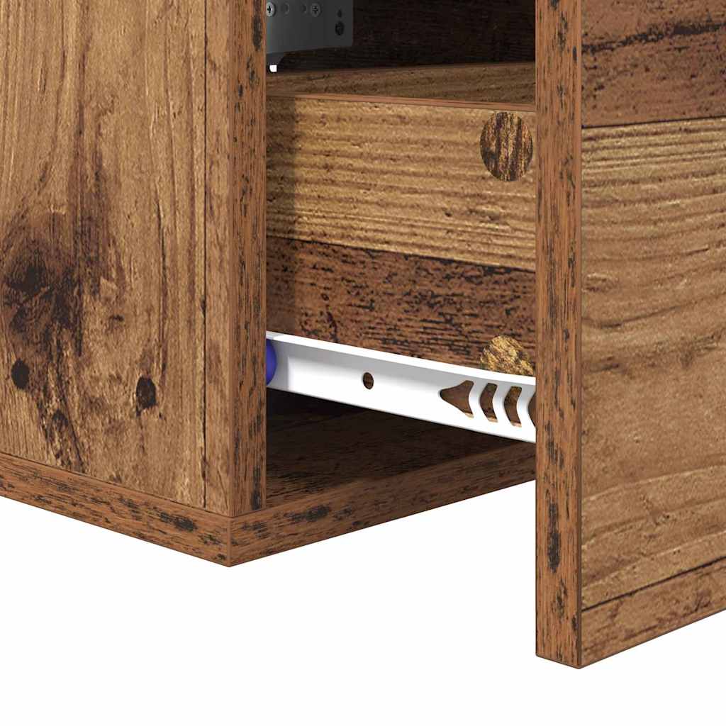 Bedside Cabinet 2 pcs Old wood 35 x 35 x 20 cm Engineered wood