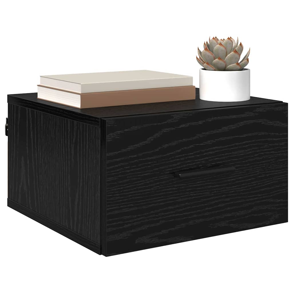 Bedside Cabinet 2 pcs Black oak 35 x 35 x 20 cm Engineered wood