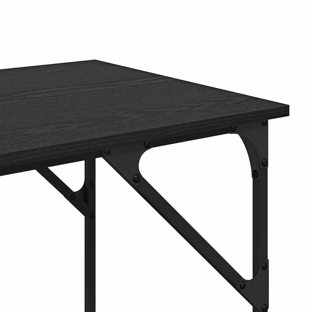 Desk Black Oak 120 x 50 x 75 cm Engineered Wood