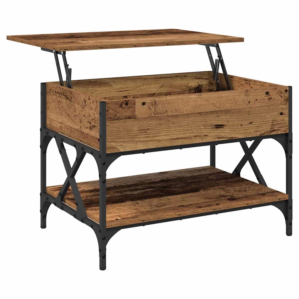 Coffee Table Old Wood 70 x 50 x 50 cm Engineered Wood