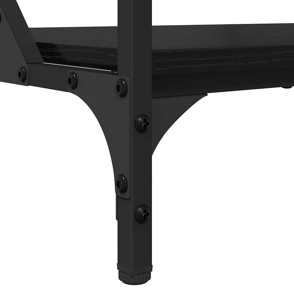 Coffee Table Black Oak 70 x 50 x 50 cm Engineered Wood