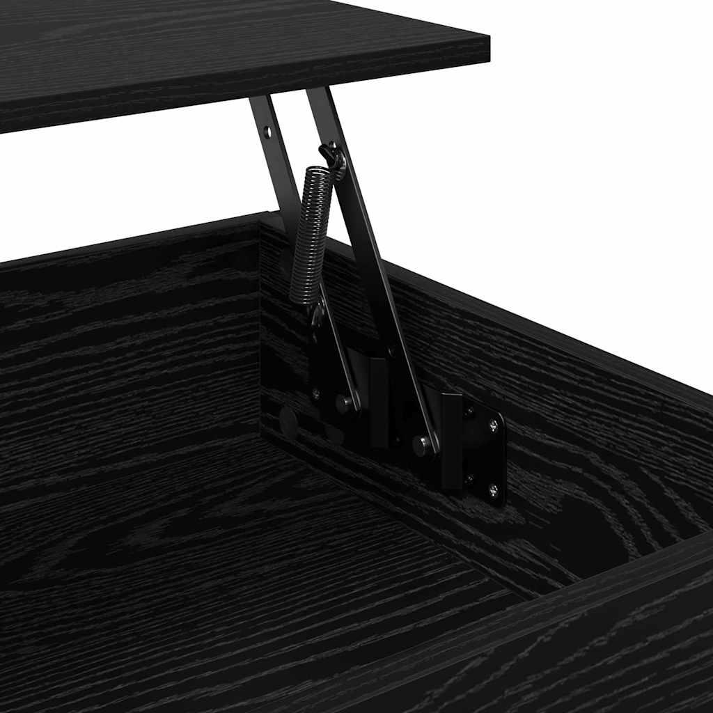 Coffee Table Black Oak 70 x 50 x 50 cm Engineered Wood