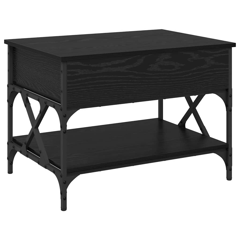 Coffee Table Black Oak 70 x 50 x 50 cm Engineered Wood