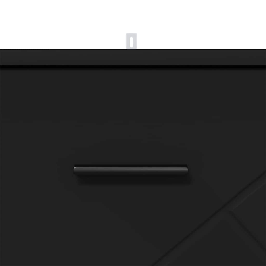 Bedside Cabinet Black 38 x 38 x 66 cm Engineered wood