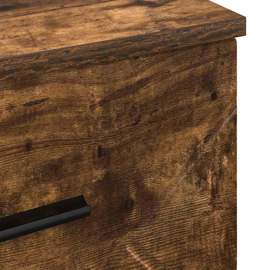 Bedside Cabinet Smoked oak 38 x 38 x 66 cm Engineered wood