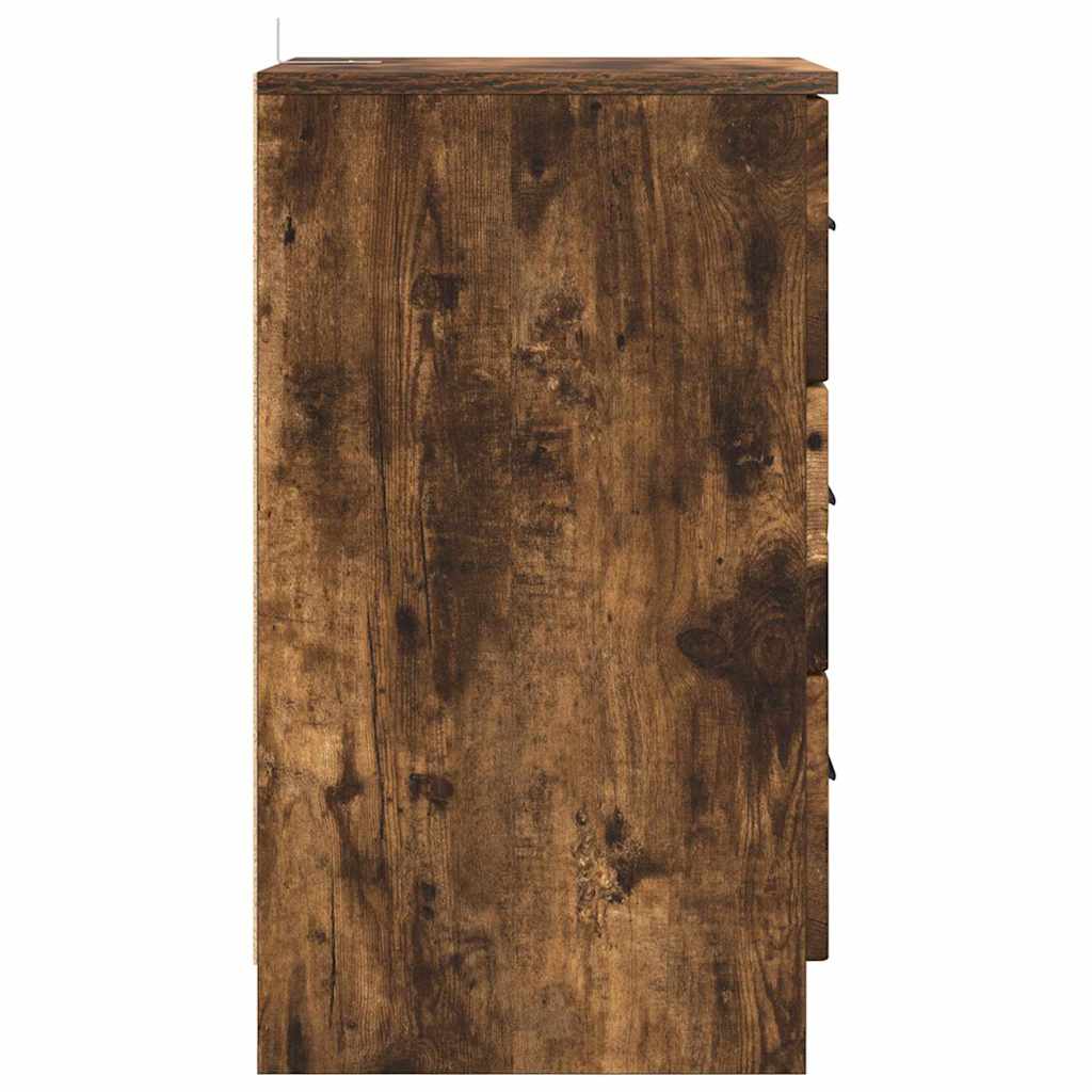 Bedside Cabinet Smoked oak 38 x 38 x 66 cm Engineered wood