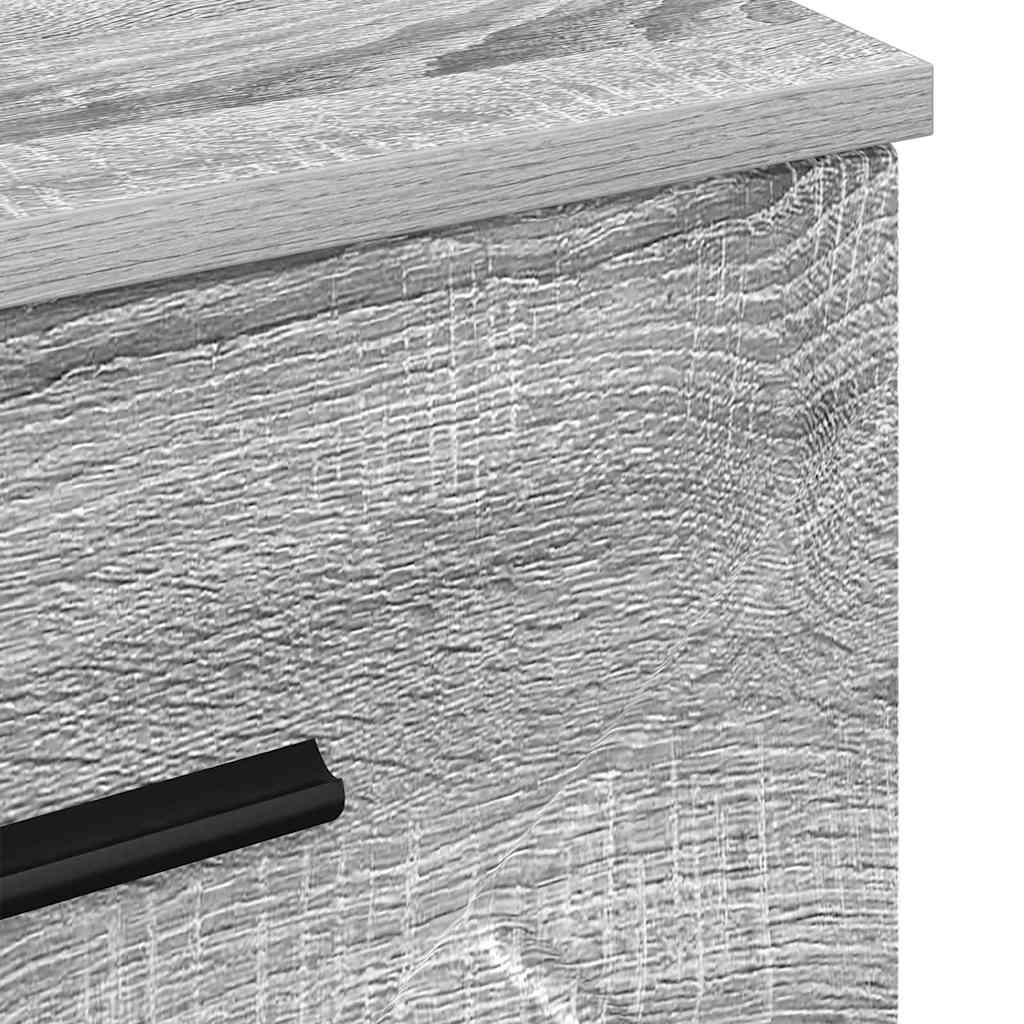 Bedside Cabinet Grey sonoma 38 x 38 x 66 cm Engineered wood