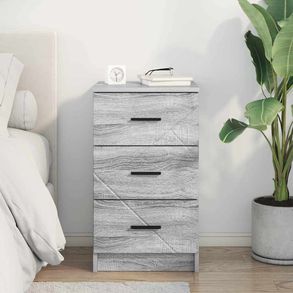 Bedside Cabinet Grey sonoma 38 x 38 x 66 cm Engineered wood