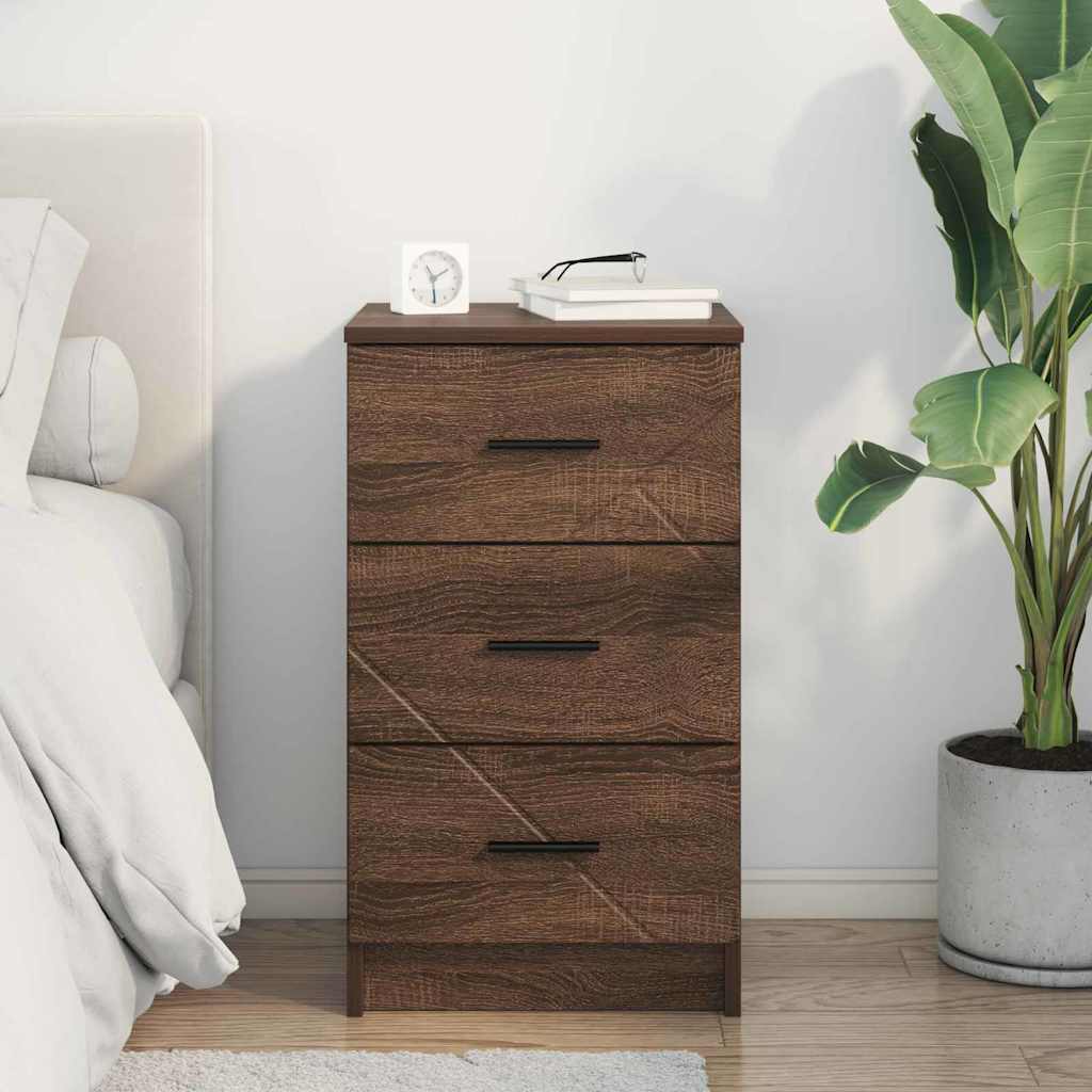 Bedside Cabinet Brown oak 38 x 38 x 66 cm Engineered wood