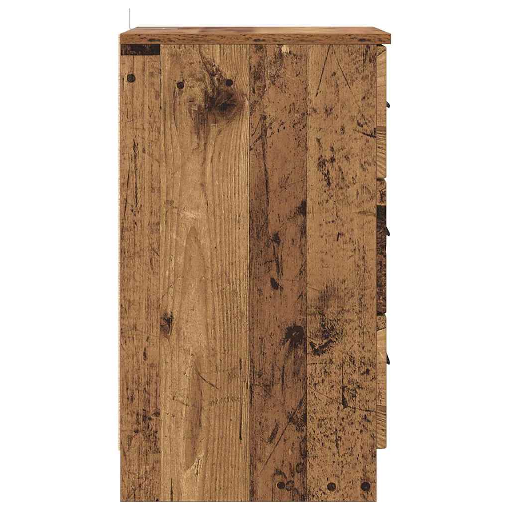 Bedside Cabinet Old wood 38 x 38 x 66 cm Engineered wood