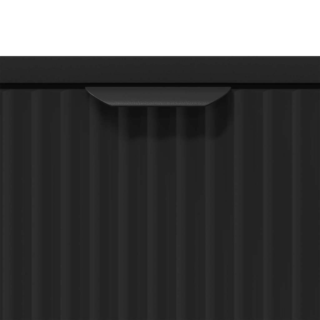 Bedside Table Black 63.5 x 36 x 61 cm Engineered wood