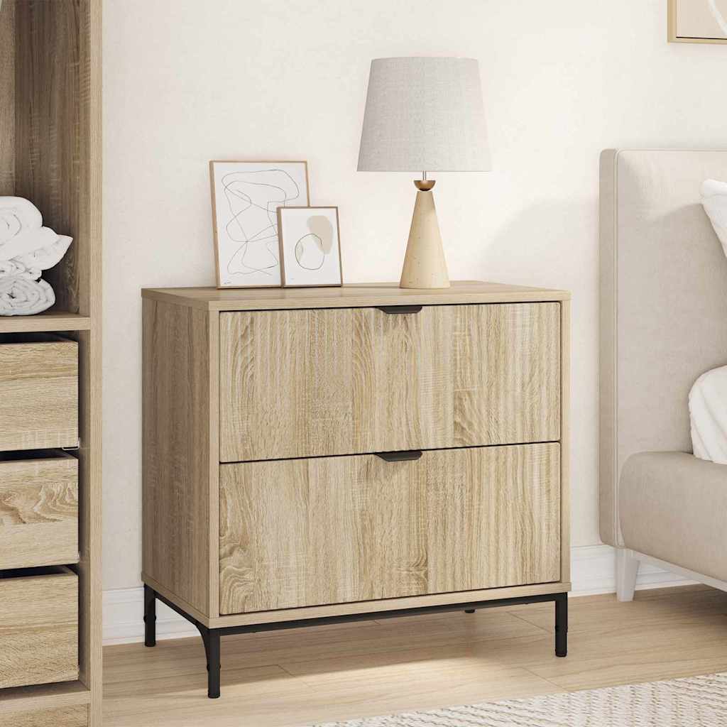 Bedside Table Sonoma oak 63.5 x 36 x 61 cm Engineered wood
