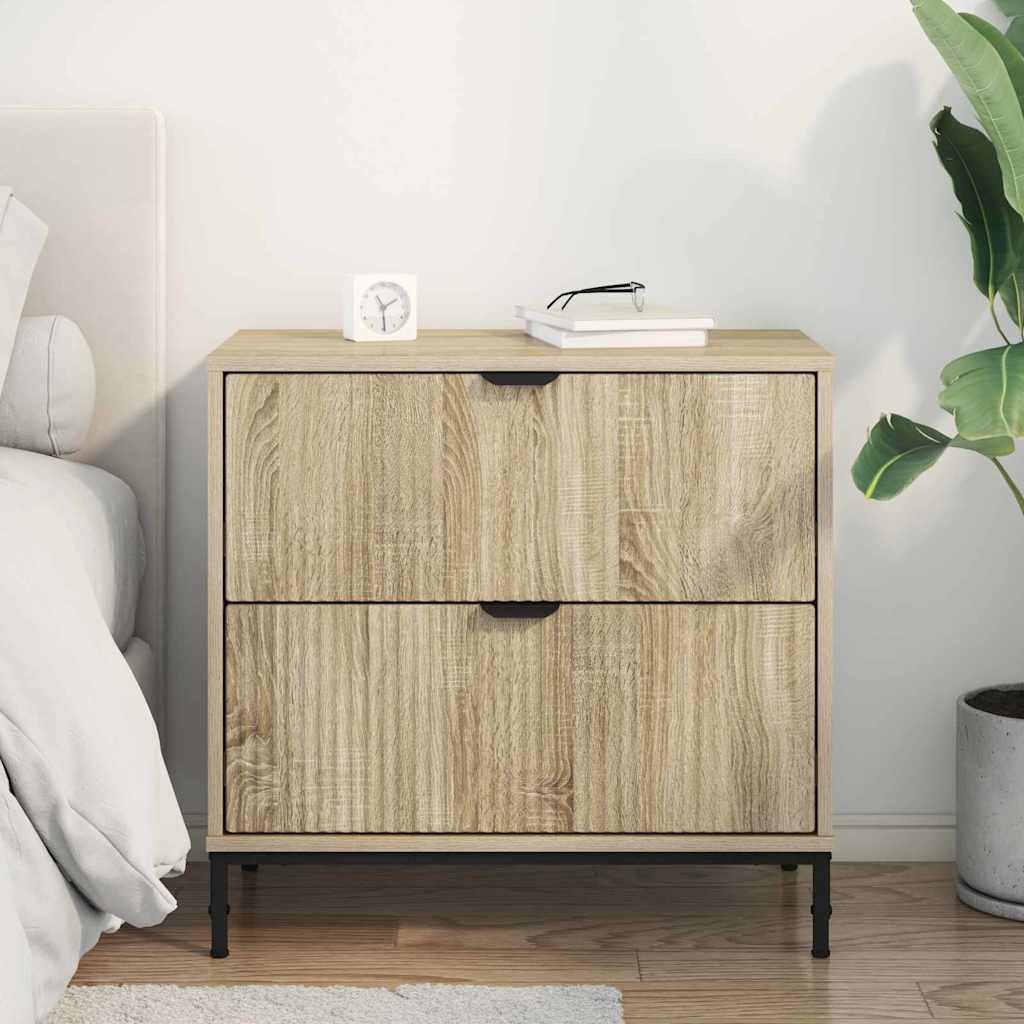 Bedside Table Sonoma oak 63.5 x 36 x 61 cm Engineered wood