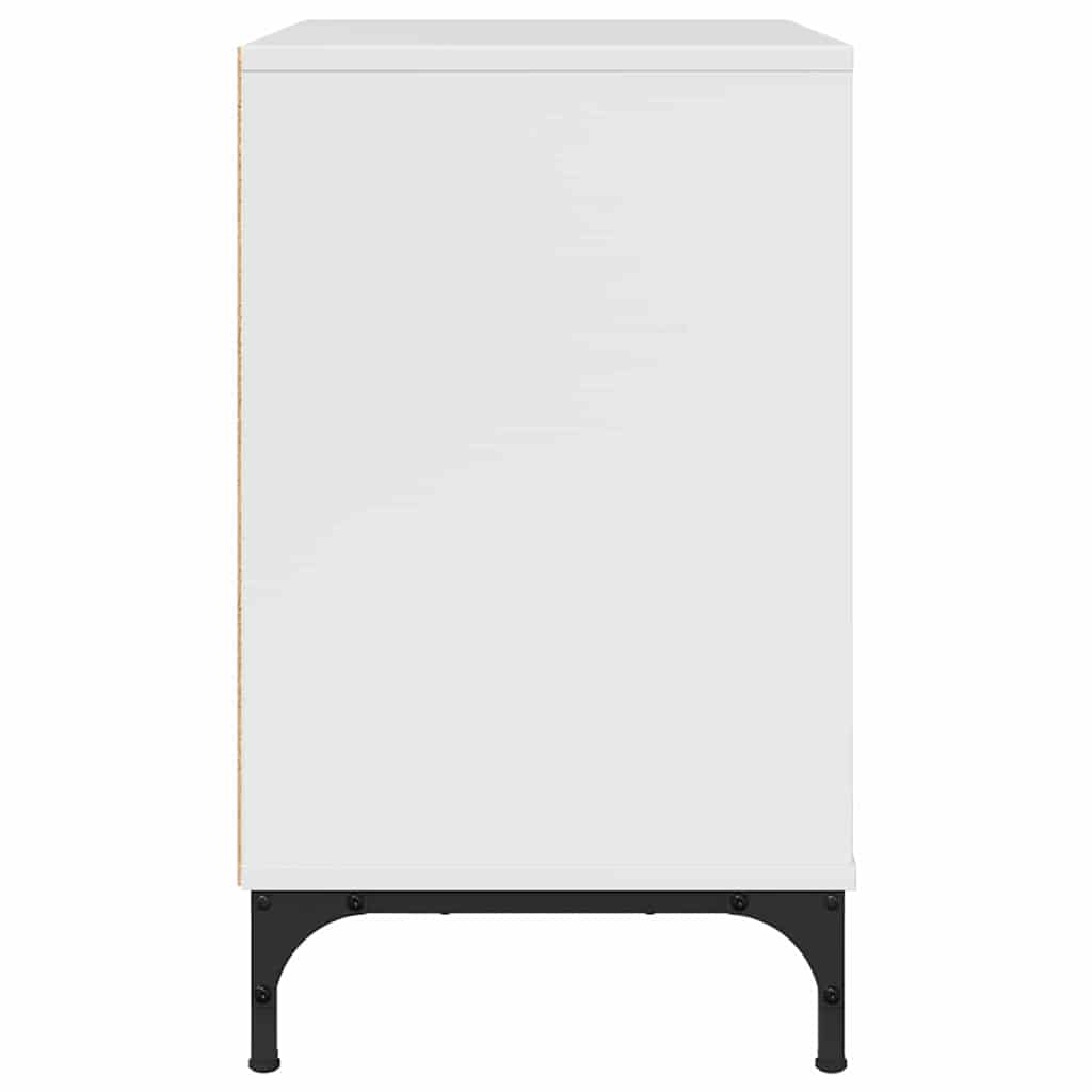 Bedside Table with Drawer High gloss white 63.5 x 36 x 61 cm