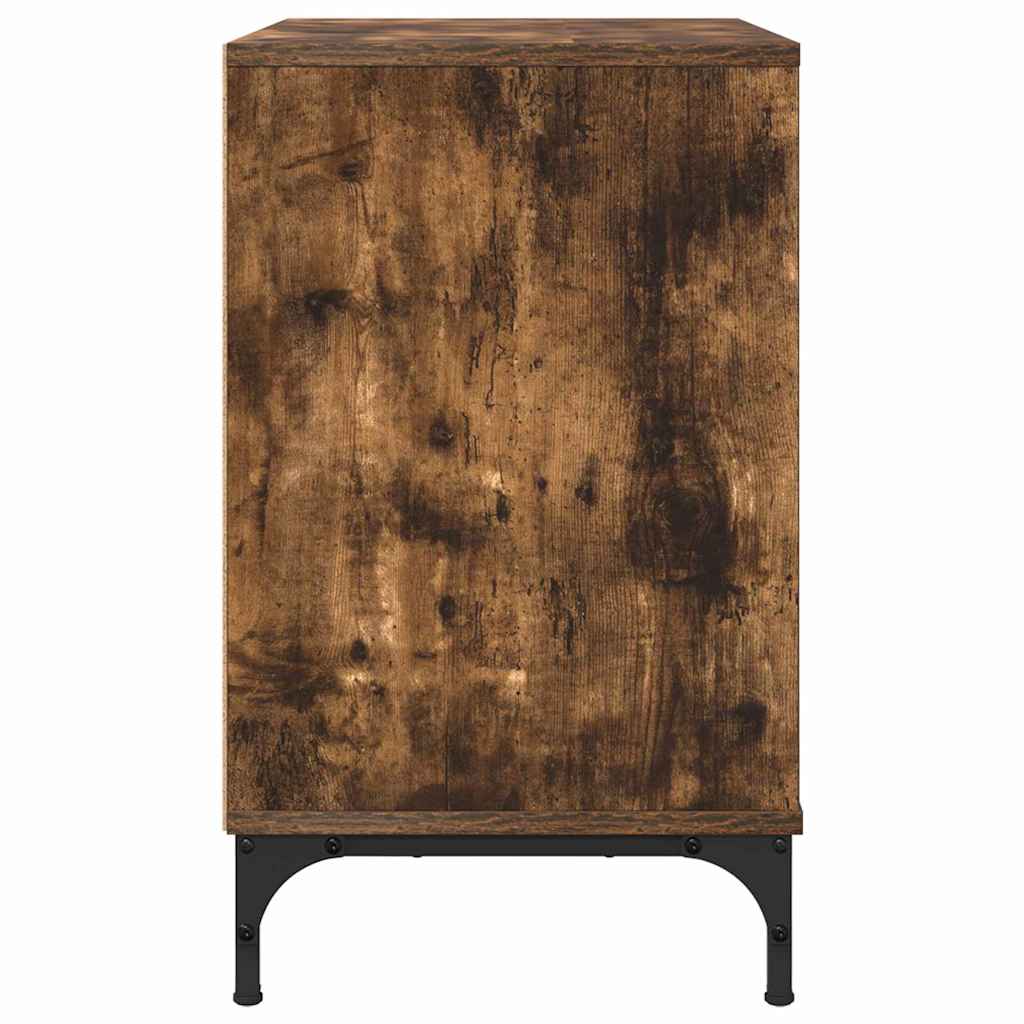 Bedside Table Smoked oak 63.5 x 36 x 61 cm Engineered wood