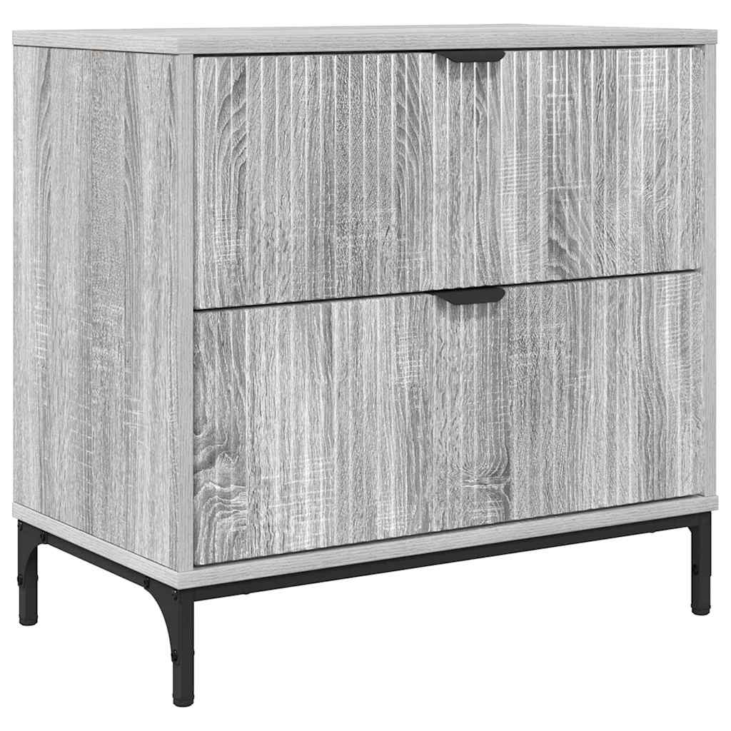Bedside Table Grey sonoma 63.5 x 36 x 61 cm Engineered wood