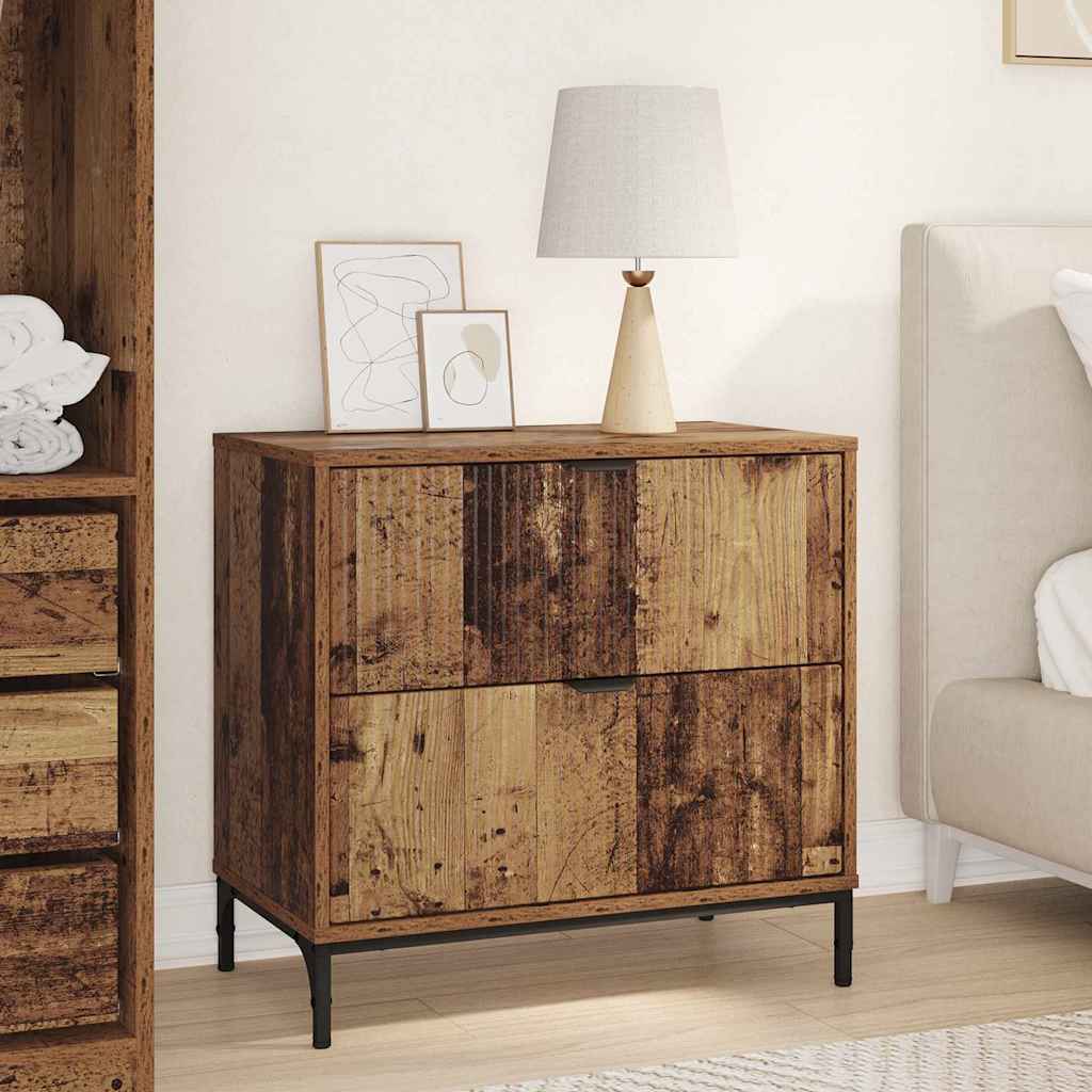 Bedside Table Old wood 63.5 x 36 x 61 cm Engineered wood