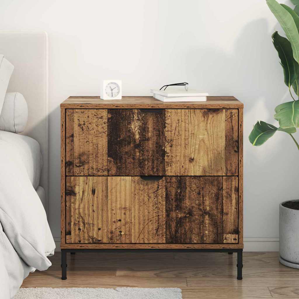Bedside Table Old wood 63.5 x 36 x 61 cm Engineered wood