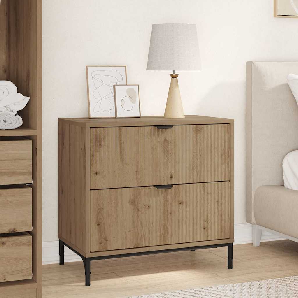 Bedside Table Artisan oak 63.5 x 36 x 61 cm Engineered wood