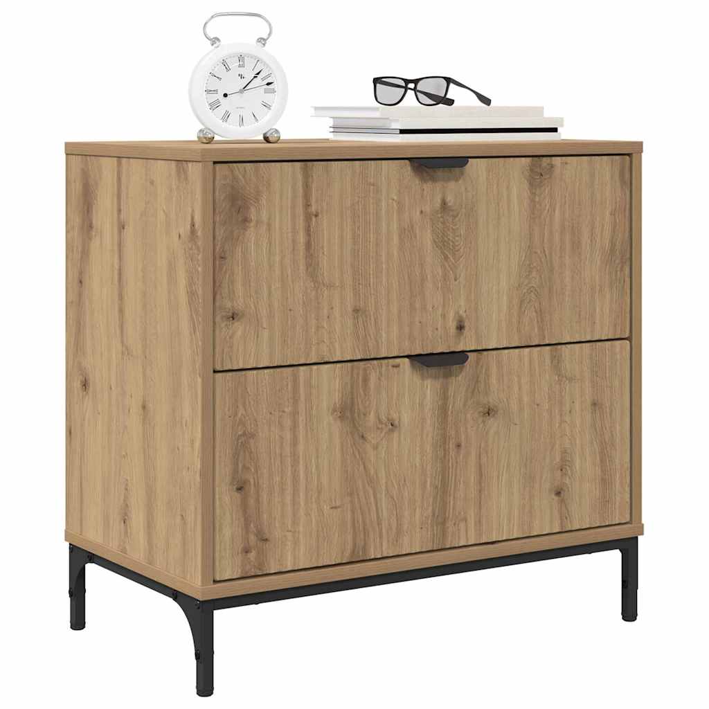 Bedside Table Artisan oak 63.5 x 36 x 61 cm Engineered wood